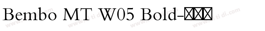 Bembo MT W05 Bold字体转换